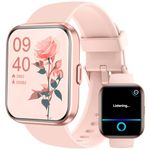 Smart Watches for Women Men Answer/Make Call, 1.8" Alexa Built-in Fitness Tracker, 24H Heart Rate, Blood Oxygen, Sleep, IP68 Waterproof, 100 Sport Mode Smartwatch for Android iOS Phone Gifts, Pink