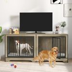 Rovibek Dog Crate TV Stand, 75 Inch