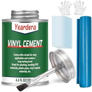 Vinyl Cement, High Strength Vinyl Glue, Waterproof PVC Cement, High Strength Pool Patch Repair Kit Underwater for a Variety of Inflatables, Pool Liners, Tarps, Hot Tubs, Air Mattresses(4.4oz)