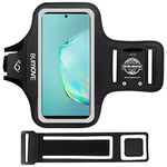 Note 20 Ultra, 20, 10+, 9, 8 Armband, BUMOVE Gym Running Workouts Sports Cell Phone Arm Band Holder for Samsung Galaxy Note 20 Ultra/20/10 Plus/9/8 (Black)