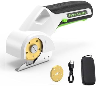 EXPEDMAN 2026 NEW 4V Cordless Electric Cutting Tools, Cardboard Cutter with 2 Titanium Metal Blade Accessories, Safety Lock, Rotary Cutter for Cardboard, Metal-Cutting - Mist White