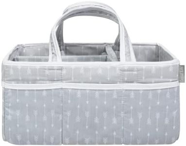 Trend Lab Gray Arrows Storage Caddy Diaper Organizer for Baby Nursery and Changing Table Accessories, 12 in x 6 in x 8 in