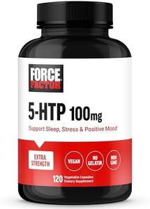 FORCE FACTOR 5HTP Sleep Aid and Mood Support Supplement, Extra Strength 5 HTP, Natural Sleep Supplement for Adults to Support Calm and Stress Balance, Vegan, Non-GMO, 120 Capsules