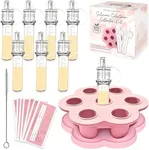 Cradle & Grace Colostrum Collector Kit, 6 ml Food-Grade Silicone Breast Milk Collector and Storage Tray, 7 Pieces Pre-Sterilized Milk Collectors for Breastfeeding