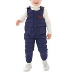 Runstarshow Winter Trousers Kids Snow Pants Toddler Snowsuit Snow Bib Ski Pants Padded Warm Overalls Dungarees Jumpsuit Snow Suits Winter Clothes for Unisex Toddlers Kids Aged 6 Months-5 Years