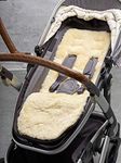 Naturally Sheepskins Lambskin Pram/Stroller Liner, Merino Lambskin, 75 x 30cm, Universal fit, Temperature regulating, Breathable, Easy-Care (Natural)