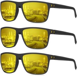 KALIYADI Night Vision Glasses for Men, Lightweight Night Driving Glasses for Driving (Night Vision/Night Vision/Night Vision)