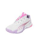 Puma Womens NOVA Elite WN's Silver Mist-White-Vivid Violet Padel-Tennis Shoe - 4 UK (10778501)