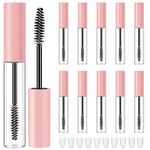 Minkissy 10PCS Mascara Empty Bottle Empty Mascara Tube with Eyelash Wand Plastic Eyeliner Tube Container Refillable Eyelash Growth Oil Bottle Lip Container for Women DIY Tubes 10ml