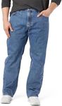 Signature by Levi Strauss & Co. Gold Label Men's Relaxed Fit Flex Jeans, Medium Indigo-waterless, 36W x 34L