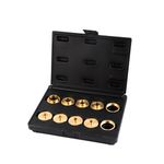 O'SKOOL 10 pcs Brass Router Template Bushing Guides Sets Fit Any Router Sub-Base of The Porter Cable Style