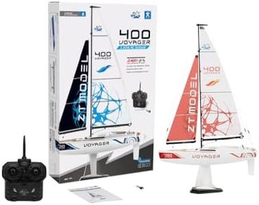 PLAYSTEM Voyager 400 RC Controlled Wind Powered Sailboat in Red - 21" Tall