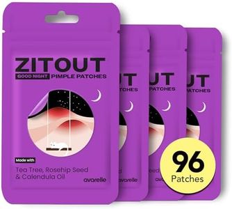 AVARELLE Spot Pimple Patches for Face | ZitOut Good Night Acne Patches | FSA HSA Acne Hydrocolloid Acne Patches | Hydrocolloid Patch for Acne with Tea Tree Oil | Acne Spot Treatment(12-14 mm, 96 ct)