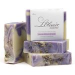 4 Bars Lavender Soap ith Shea Butter All Natural Bar Soap - Handmade Soap - Made in Canada