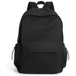 Glowic Laptop Backpack, 2 compartments, bottle holder, organizer, school bag for boys and girls, college bag for women and men, office bag, travel bag (Black)