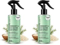 Carbamide Forte Rosemary Hair Spray with Rice Water | Rosemary Water Spray for Hair Growth with Redensyl, Anagain & Baicapil | Supports Hair Density & Thickness | Water Based Formula for All Hair Types – 200 ml