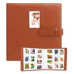 640 Pockets Photo Album for Fujifilm Instax Mini 12 11 90 70 40 9 8+ 8 EVO, Polaroid Snap/PIC-300/Z2300/ SocialMatic Instant Cameras & Zip Instant Printer (Brown)