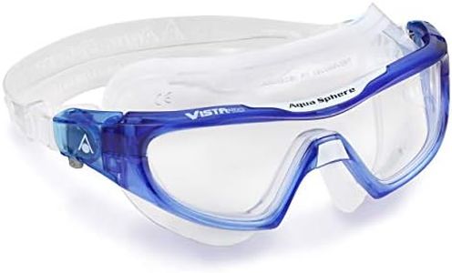 AQUASPHERE Vista pro Masque de natation, lunette de piscine pour hommes et femmes avec protection UV et joint en silicone, verres anti-buée et anti-fuite