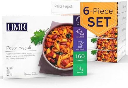HMR Pasta Fagioli Entrée | Pre-packaged Lunch or Dinner to Support Weight Loss | Ready to Eat | Vegetarian | 14g of Protein | Low Calorie Food | 8oz Serving per Meal | Pack of 6