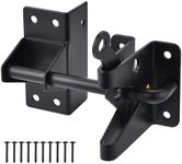 Heavy Duty Automatic Gate Latch for Wooden Fences,Self Locking Metal Gates for Vinyl Fence Outswinging Pool Gate Door Latches, Black