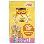 Go-Cat Kitten Chicken, Milk & Veg Dry Cat Food 2kg, Pack of 4