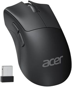 acer Wireless Mouse, 1200 DPI Computer Mouse Wireless with 2.4GHz USB A Receiver, 5 Buttons USB Mouse Compatible, PC, Laptop, Desktop (Black)