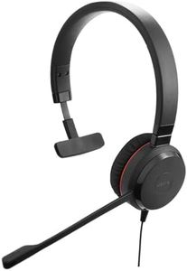 Jabra Evolve 20 SE Wired Mono Headset - Advanced ANC in Microphone - Passive Noise Cancelling - Rich, Immersive Sound - Microsoft Teams On Ear Wired Office Headphones with Mic - Latest USB - PC & Mac