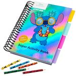 Disney Stitch Sticker Book for Kids Over 1000 Stickers for Scrapbooking Colouring Pencils Activity Book - Stitch Gifts