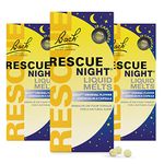 Rescue Night Liquid Melts (3 Pack), Calm a Racing Mind at Night, Switch Off with Natural Flower Essences, Dissolve On Your Tongue Before Bed, Sleep, 84 Capsules in Total