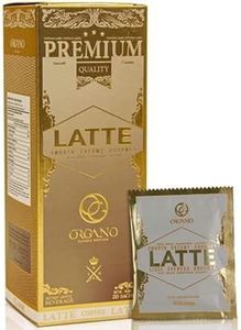 ORGANO Gourmet Cafe Latte, 100% Certified Ganoderma Lucidum (20 Sachets)