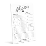 Bliss Collections Daily Planner with 50 Undated 6 x 9 Tear-Off Sheets - Productive AF Organizer, Scheduler, Productivity Tracker for Organizing Appointments, Goals, Tasks, Notes and To Do Lists