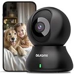 blurams Security Camera, 2K Indoor Camera 360° Pet Camera for Home Security with Phone App, Motion Tracking, 2-Way Audio, IR Night Vision, Siren, Compatible with Alexa & Google Assistant(2.4GHz ONLY)