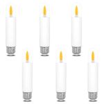 HEWA-Tech Flame Effect Light Bulbs Flickering E27 LED Bulbs for Party Patio Porch Home Indoor & Outdoor Decorations (T9, Retro, Acrylic and Glass, 6, one Size, Flame Effect Bulb)
