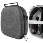 Geekria Shield Headphones Case Compatible with Turtle Beach Recon 70, Stealth 600, Stealth 450 Gaming Headsets Case, Replacement Hard Shell Travel Carrying Bag with Cable Storage (Dark Grey)