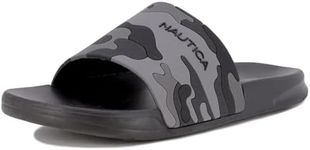 Nautica Men's Athletic Slide Comfort Sandal-Shower Slippers-Callo-Black Camo-Size-11