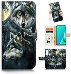 for Samsung A13,for Samsung Galaxy A13 5G / 4G, Designed Flip Wallet Phone Case Cover, A31043 Spiritual Wolf 31043