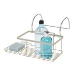 iDesign 23825EU Drill Bathroom Storage, Small Metal Hanging Tray, Bath Caddy for Soap, Cosmetics, Books, Tablet and Phone, Matte Silver, 30.7 cm x 26 cm x 17 cm