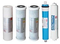 APEC Water Systems FILTER-MAX90-38 US Made 90 GPD Complete Replacement Set for Ultimate Series Reverse Osmosis Water Filter System with 3/8" D Tubing Quick Dispense, White