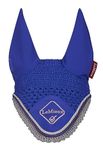 LeMieux Classic Crochet Fly Hood with Comfortable Lycra Ears - Benetton Blue/Blue - Sport Horse Wear for Competitive Rider - Large