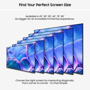 Samsung 55" Crystal UHD 4K Smart TV – HDR, Slim Design