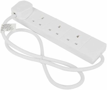 STATUS Multi Plug Extension | 4 Socket Extension Cable | 1m Extension Lead | 4WS1M20
