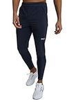 TCA Men's Elite Lightweight Tapered Running Workout Training Trackpant Trouser with Zip Pockets - Smoke Grey, XXL