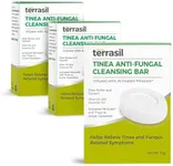 terrasil Tinea Soap for Tinea Versicolor Relief, Soothing Care & Relief of Itchy, Irritated Skin, Dermatologist Tested, Hypoallergenic Approved - Natural Tinea Antifungal Soap Bar (75g 3-Pack)