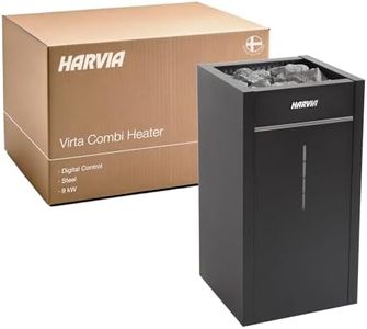 Harvia Virta Combi Sauna Heater, 220v Electric Sauna Heater Stove & Combined Steamer, WiFi Compatible with High Stone Capacity, Abundant Steam & Efficient Air Circulation, Includes Stones (9kW)
