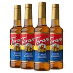 Torani Classic Caramel Syrup, 750 ml Bottles (Pack of 4)