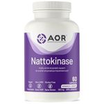 AOR Nattokinase 100mg, 60 Caps 60-Day Supply - Nattokinase Supplement for Circulation & Heart Wellness, 2000-2800 FU, Vegan, Non-GMO & Gluten Free, Supports Healthy Blood Flow with Enhanced Absorption