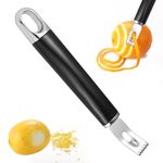 Channel Knife, 2-in-1 Lemon Twist Peeler Stainless Steel Lemon Peeler Zester Bar Tool Cocktail Garnish Citrus Lemon Rind Zester Tool for Kitchen Bar Restaurant