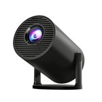 [Built-in Apps & 2026 Upgraded] WEMI Mini Portable Projector Mini Projecteur Portatif with WiFi 6 and Bluetooth 5.4 for Bedroom Smart Movie for iPhone Cell Phone Android OptiBarrel 500