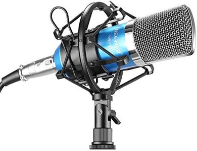 Neewer NW-700 Studio Condenser Microphone Set Including: NW-700 Condenser Microphone, Metal Microphone Shock Mount, Ball-type Foam Cap, Audio Cable for Broadcasting Voice Recording