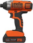 BLACK+DECKER 20V MAX* POWERCONNECT 1/4 in. Cordless Impact Driver Kit (BDCI20C)